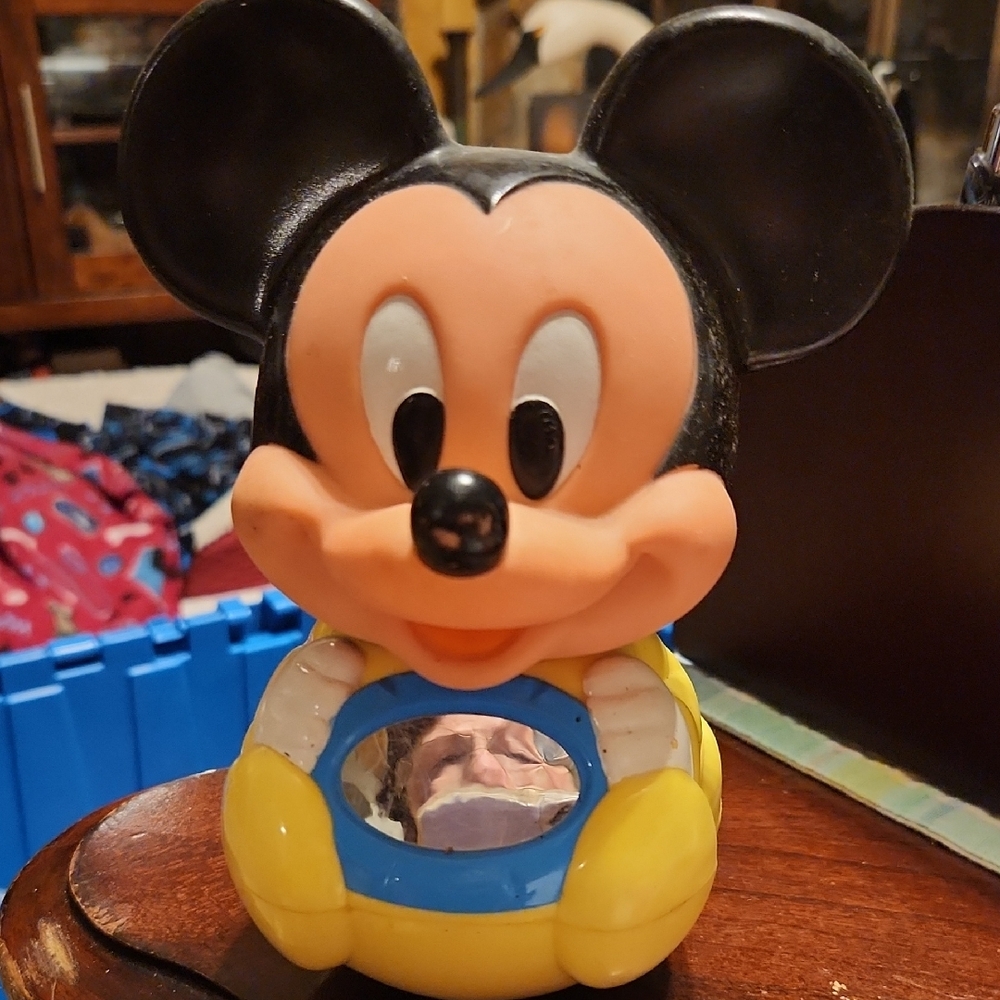 Disney Mickey Mouse Toy with Mirror - Black, Yellow, Blue